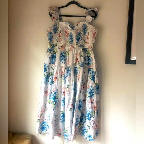 NWT ABERCROMBIE AND FITCH TUSCANY MIDI SUN DRESS XXL - Picture 1 of 7
